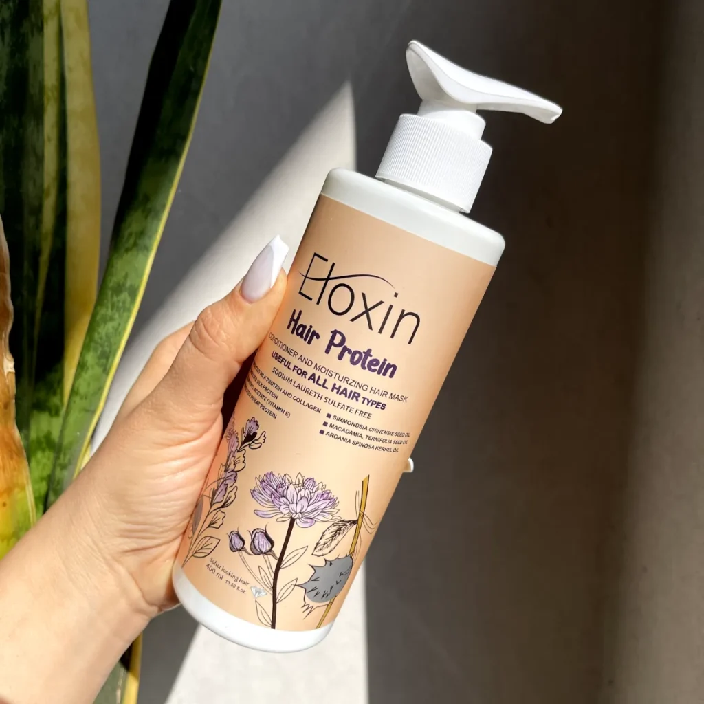 ماسک مو داخل حمام پروتئین الوکسین